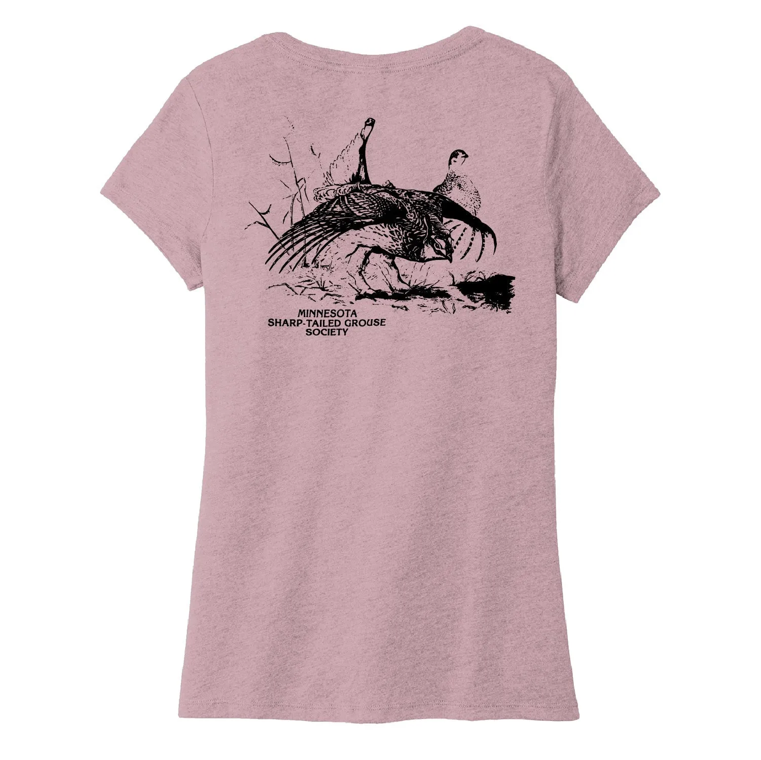MN Sharp-Tailed Women's Triblend V-Neck T-shirts