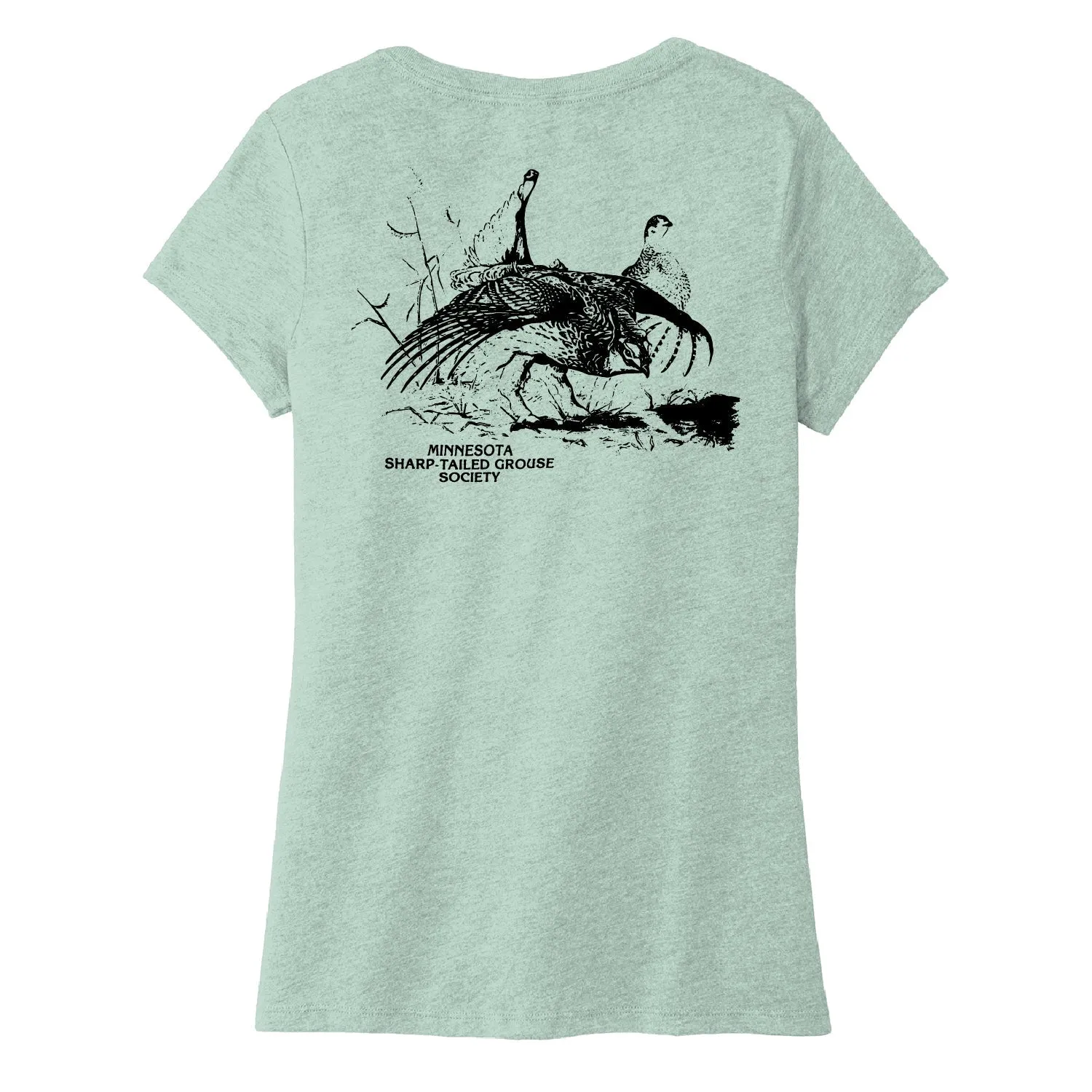 MN Sharp-Tailed Women's Triblend V-Neck T-shirts