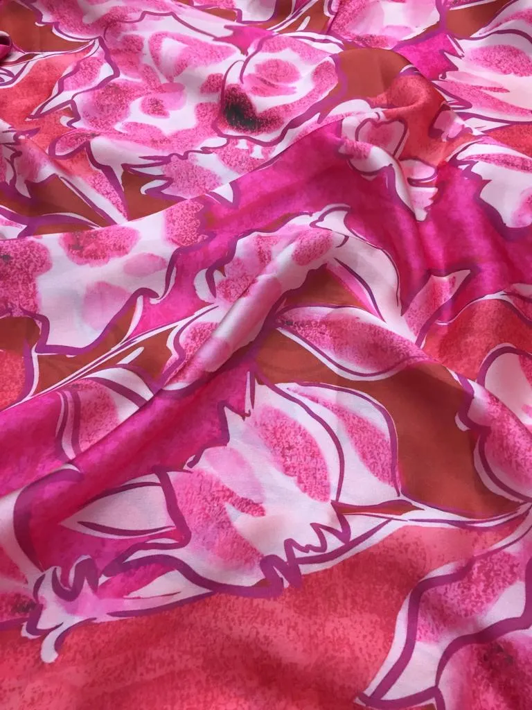 Modal Soft Muslin Textured Digital Printed Fabrics