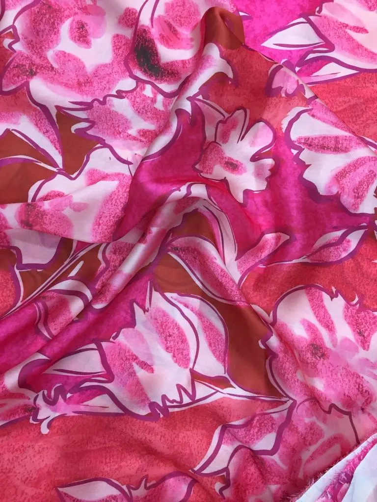 Modal Soft Muslin Textured Digital Printed Fabrics