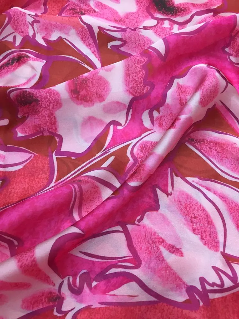 Modal Soft Muslin Textured Digital Printed Fabrics