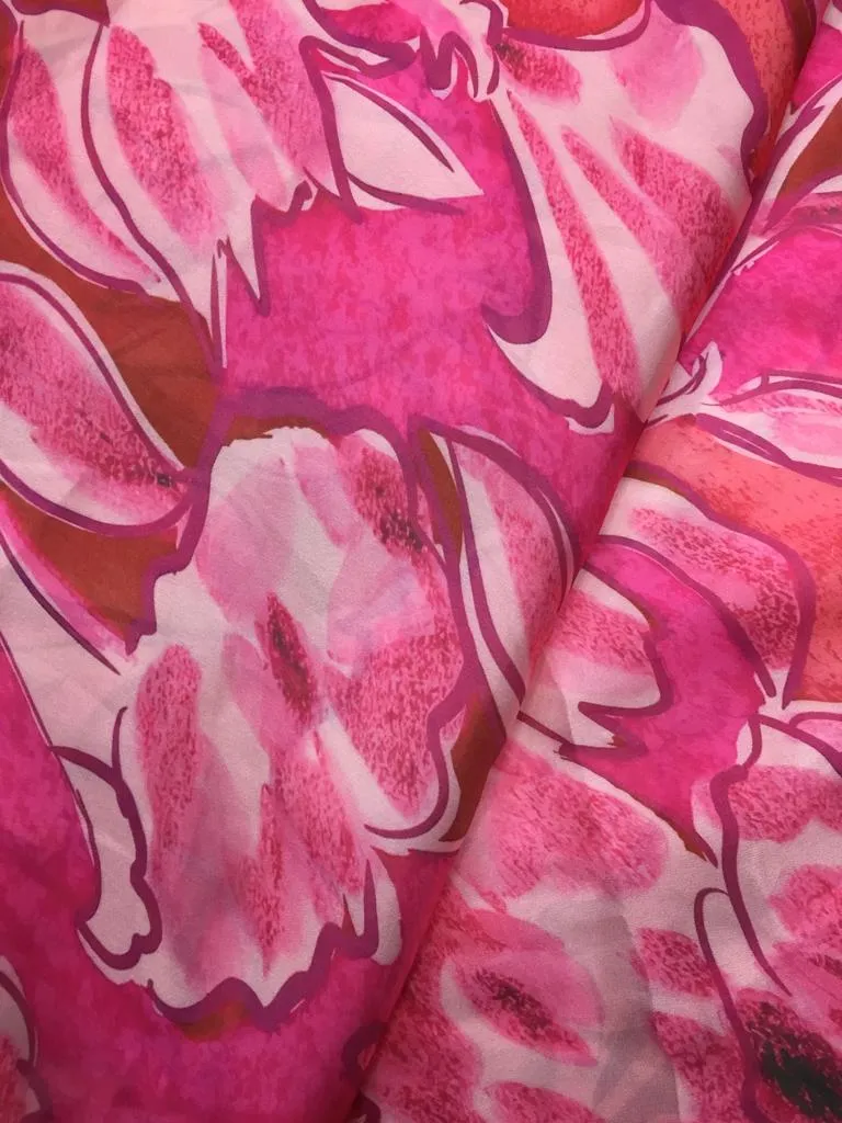 Modal Soft Muslin Textured Digital Printed Fabrics