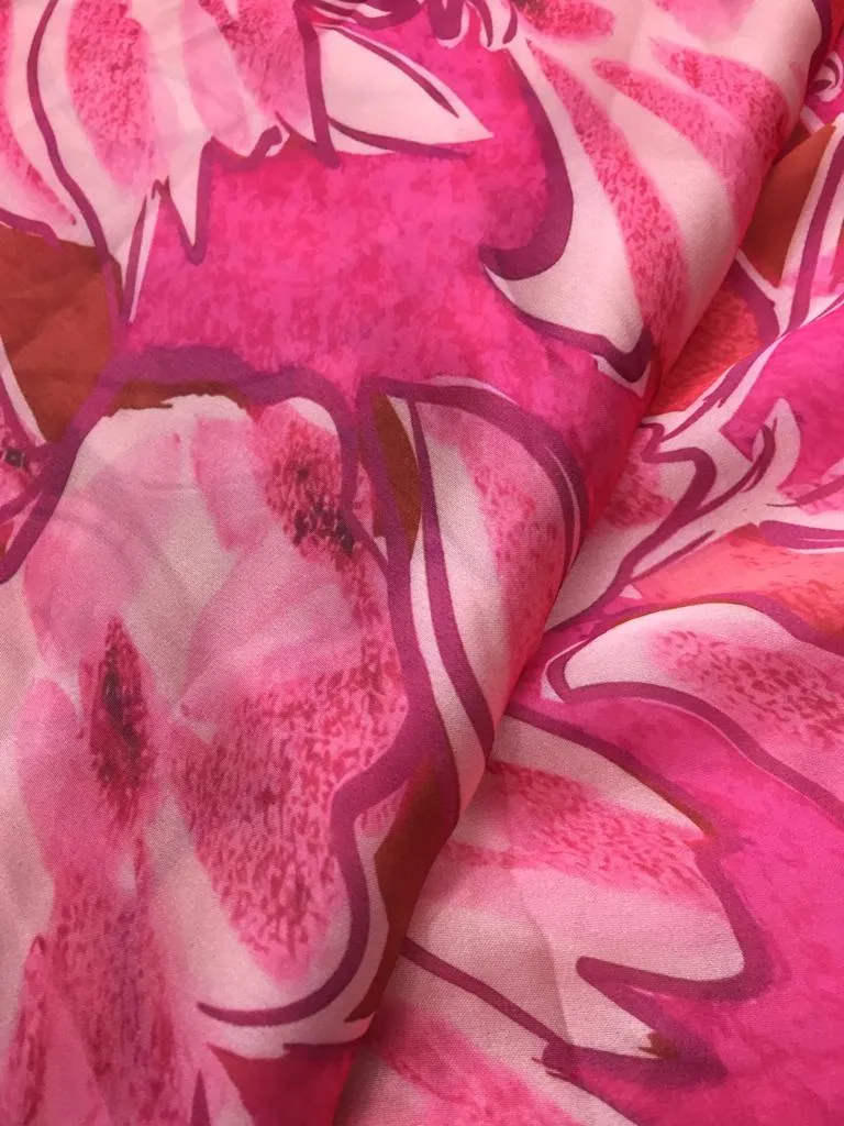 Modal Soft Muslin Textured Digital Printed Fabrics