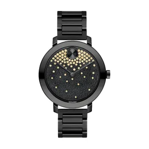 Movado Bold Women's Watch Black Tone Case Quartz