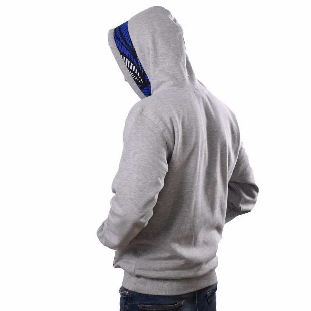 MU Cotton Fleece Hoodies with Kitenge - Black
