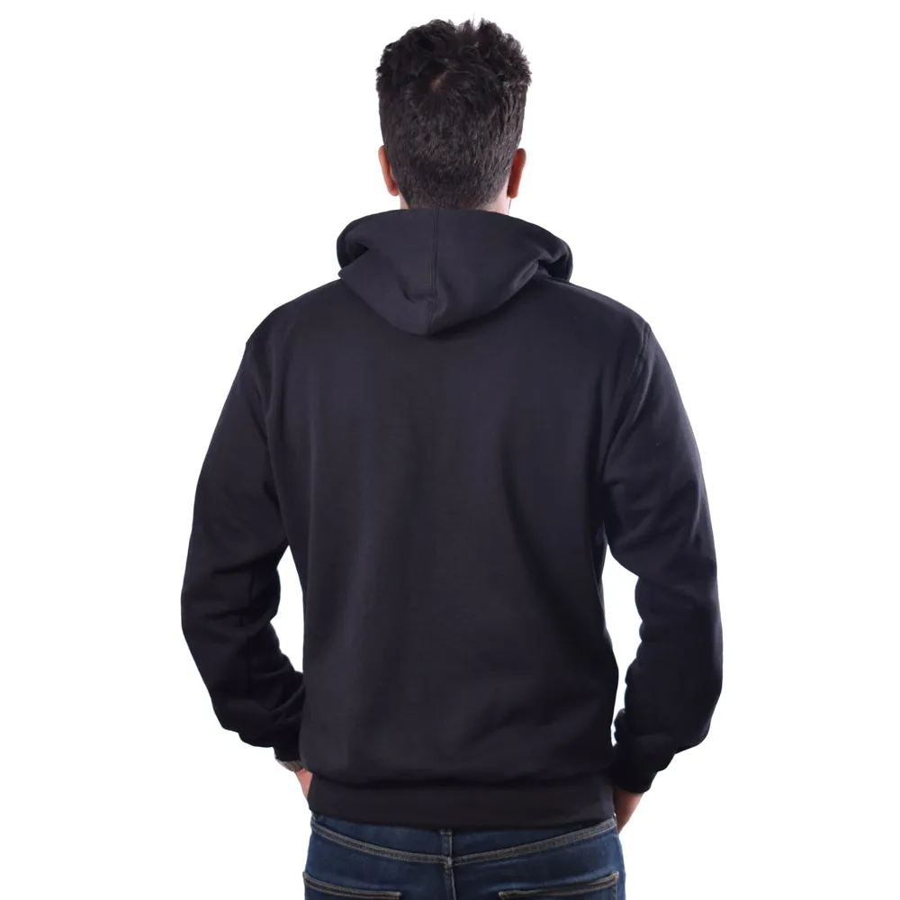 MU Cotton Fleece Hoodies with Kitenge - Black