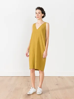 multi dress - mustard