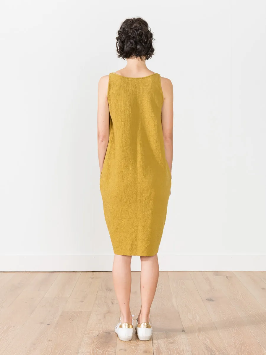 multi dress - mustard