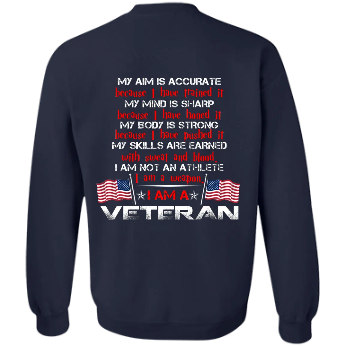 My Aim is accurate because I have trained it I am a Veteran t-shirt, hoodie