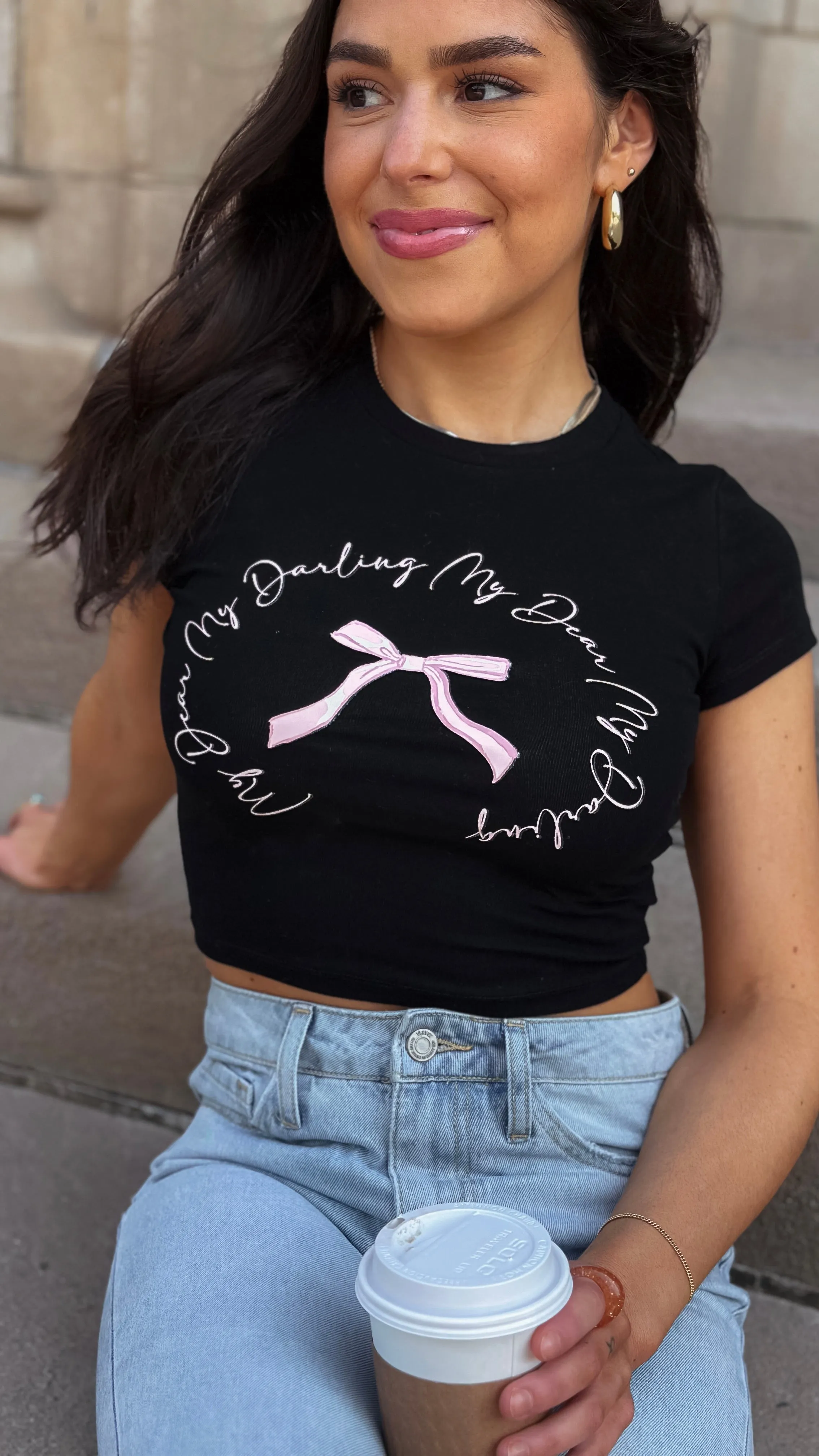 My Darling Black Baby Tee