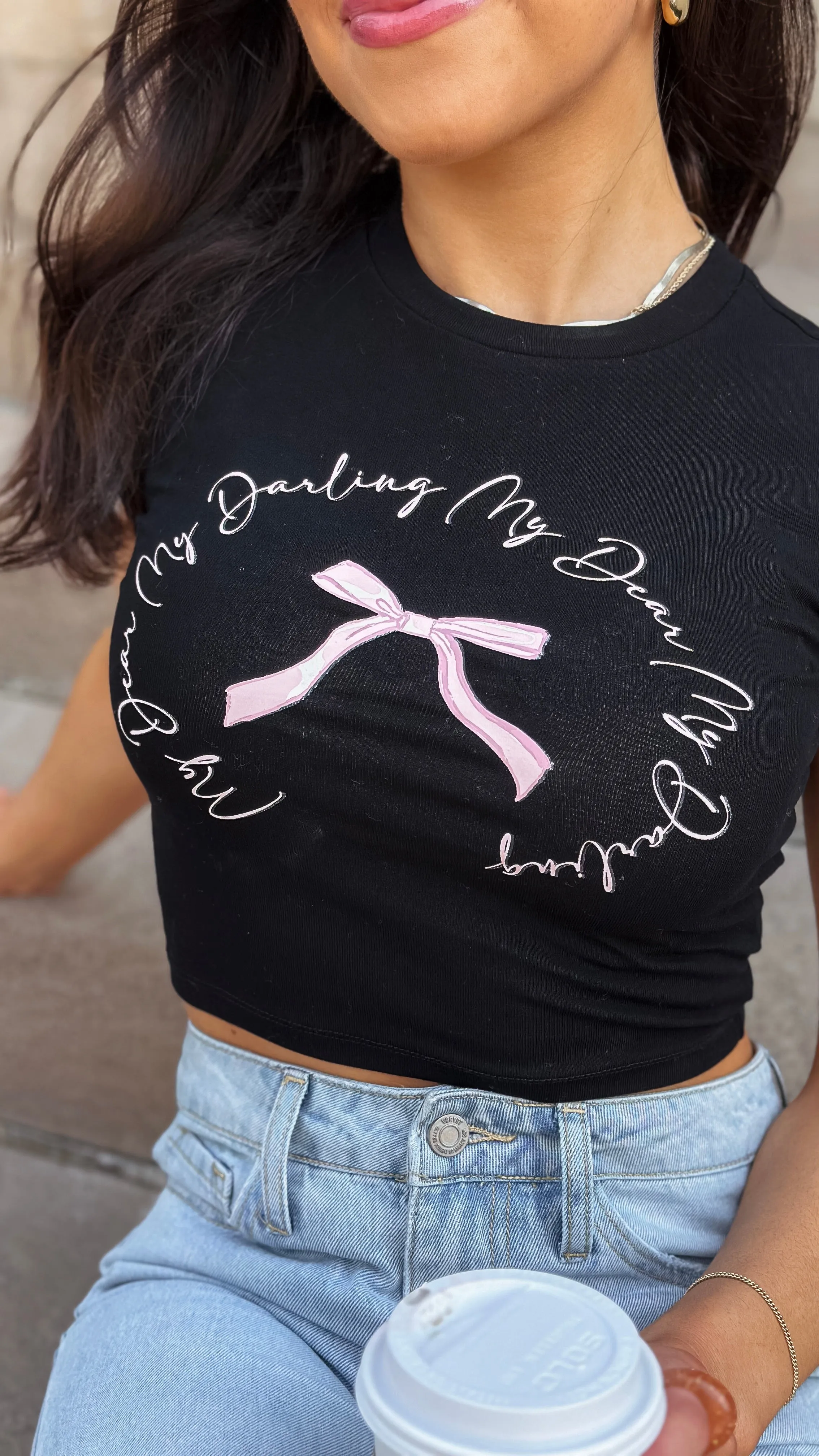 My Darling Black Baby Tee