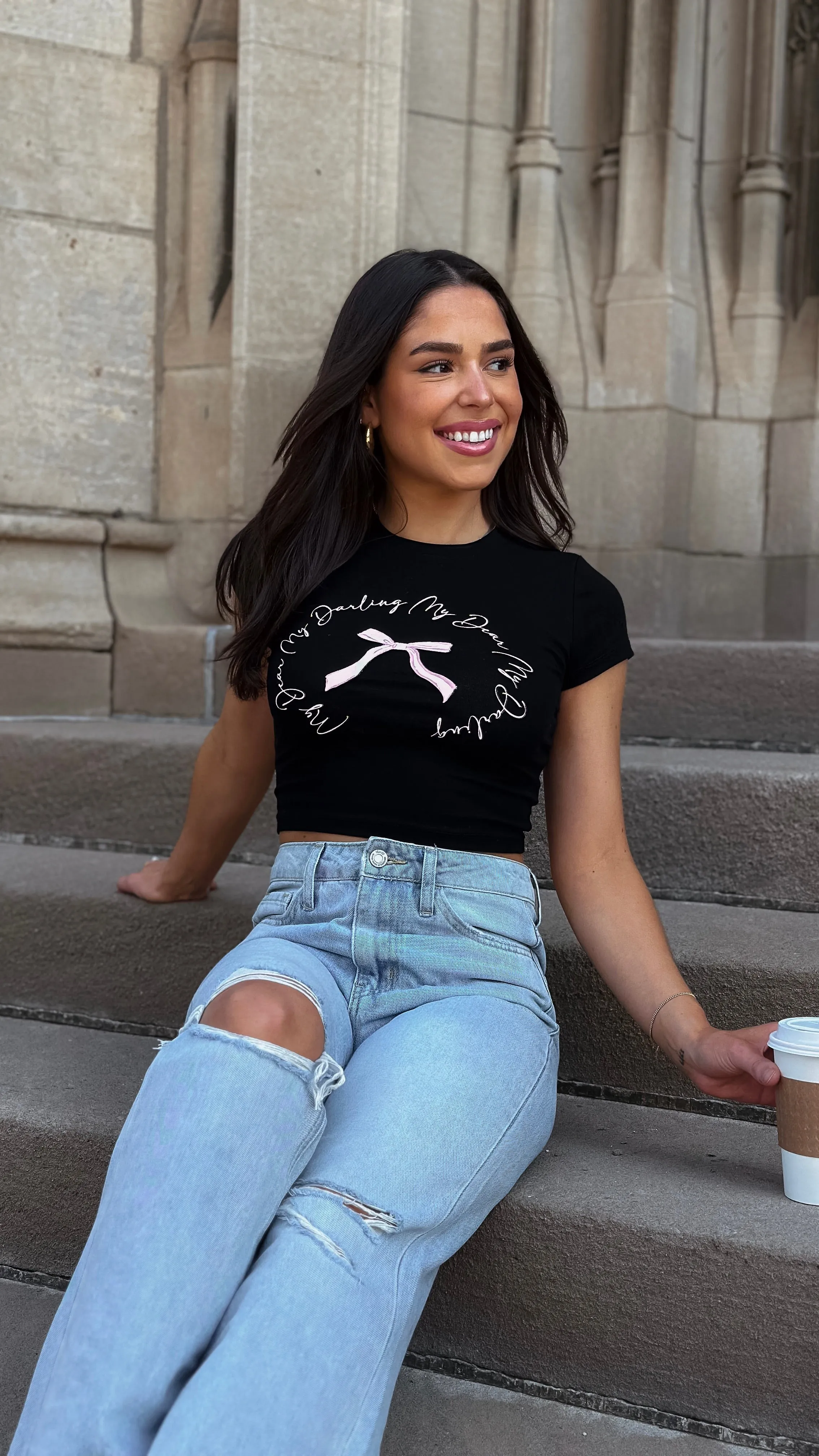 My Darling Black Baby Tee