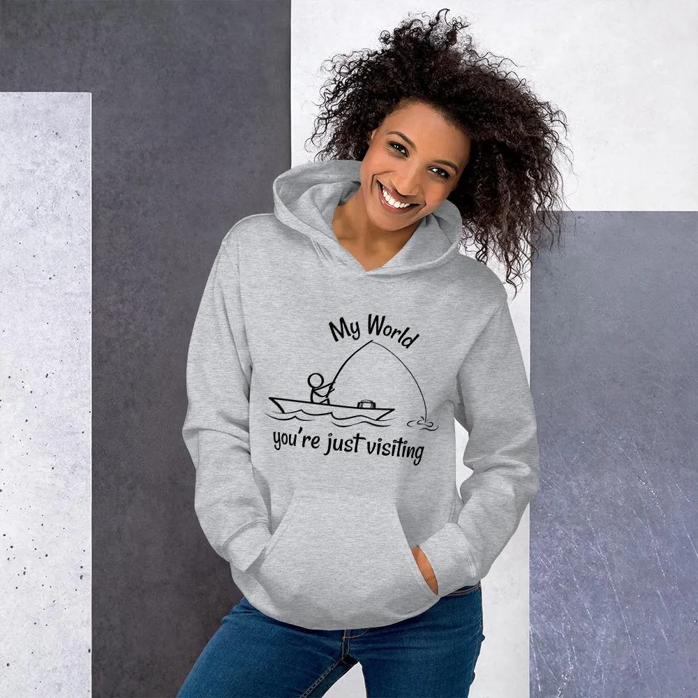 My World, Unisex Adult Hooded Sweatshirt - Black Text