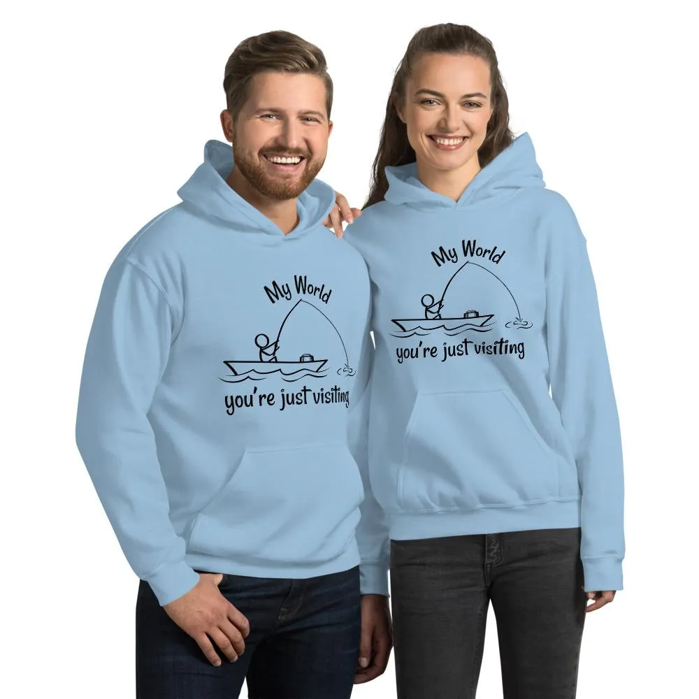 My World, Unisex Adult Hooded Sweatshirt - Black Text