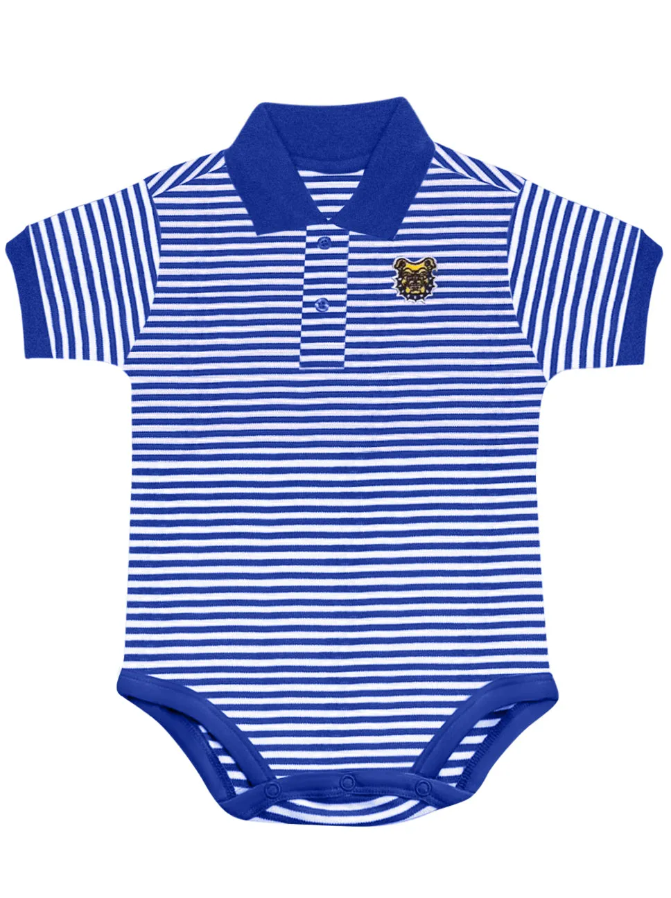 NC A&T Blue/White Striped Polo Onesie
