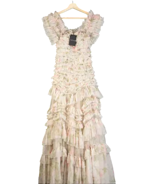 Needle & Thread Green Rose Powder Off-shoulder Gown In Moonshine UK 8