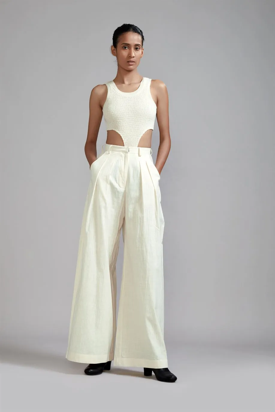 New Season Summer/Fall 2024-Coord Set Bodysuit 2pcs Cotton Offwhite-MT Bodysuit Coord Set-Offwhite-Fashion Edit Mati