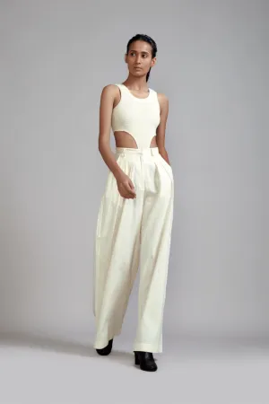 New Season Summer/Fall 2024-Coord Set Bodysuit 2pcs Cotton Offwhite-MT Bodysuit Coord Set-Offwhite-Fashion Edit Mati