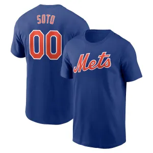 New York Mets #00 Juan Soto Royal Name & Number T-Shirt