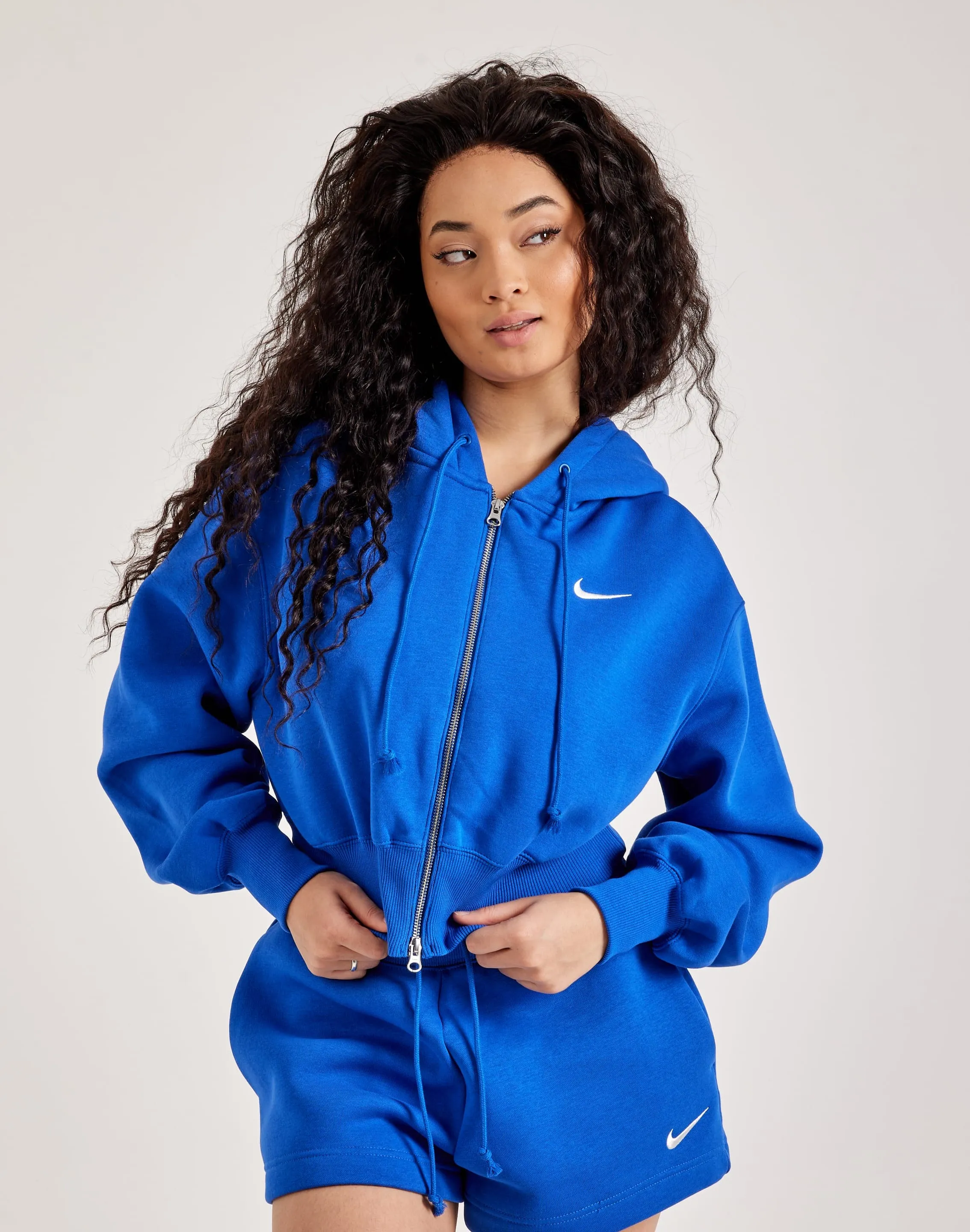 Nike Phoenix Fleece Loose Cropped Full-Zip Hoodie