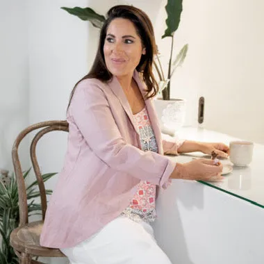 Nisantasi Linen Jacket - Musk