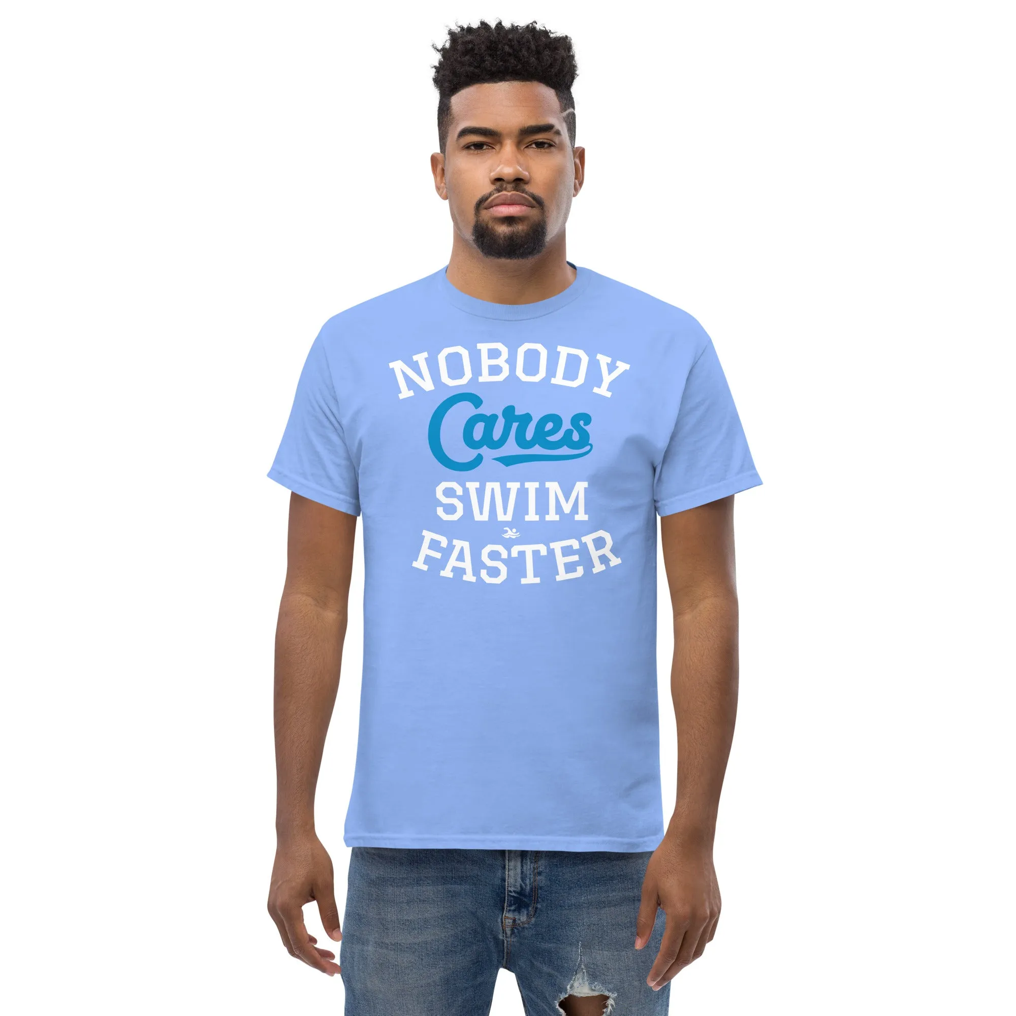 Nobody Cares Swim Faster Premium Men's Tee