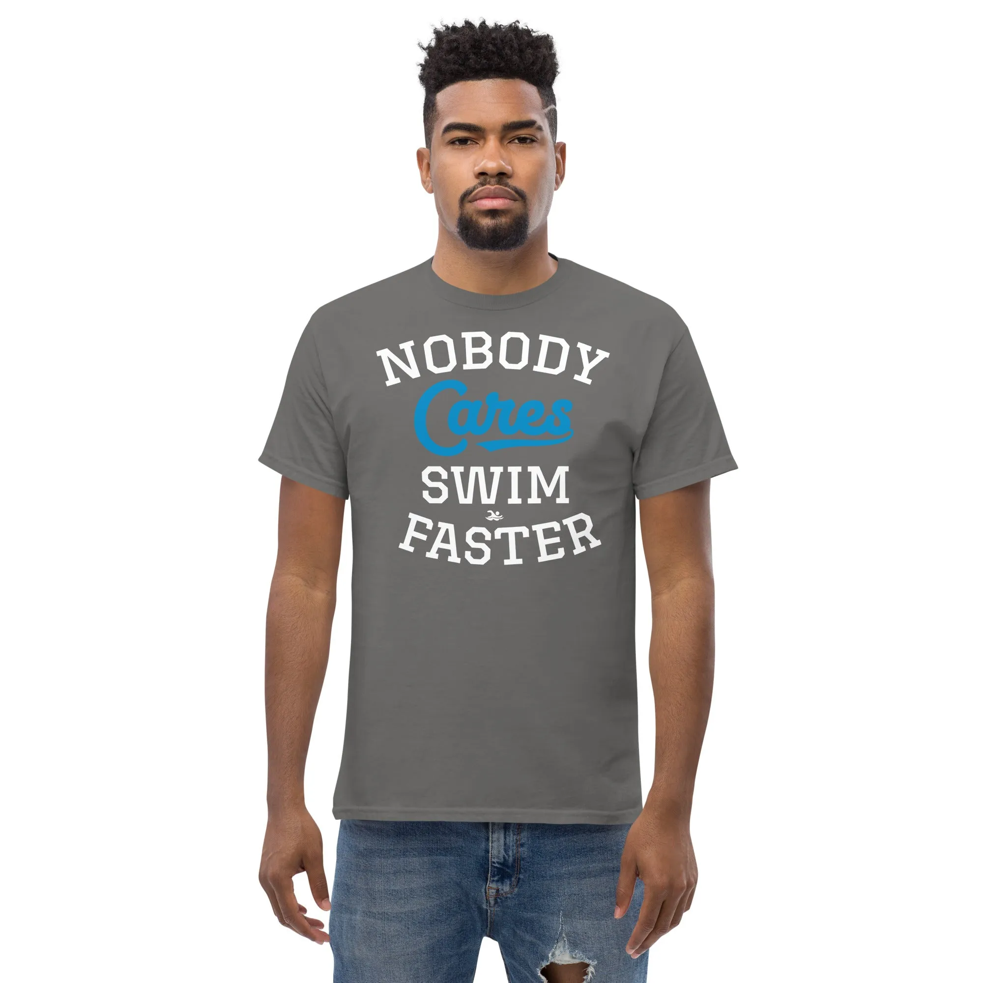 Nobody Cares Swim Faster Premium Men's Tee