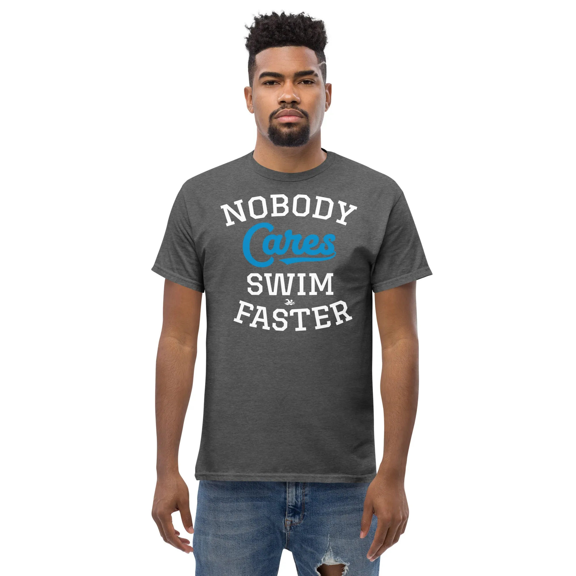 Nobody Cares Swim Faster Premium Men's Tee