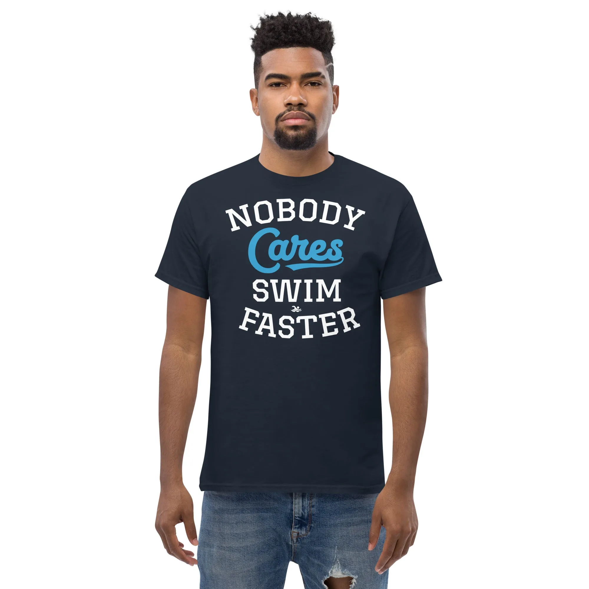 Nobody Cares Swim Faster Premium Men's Tee