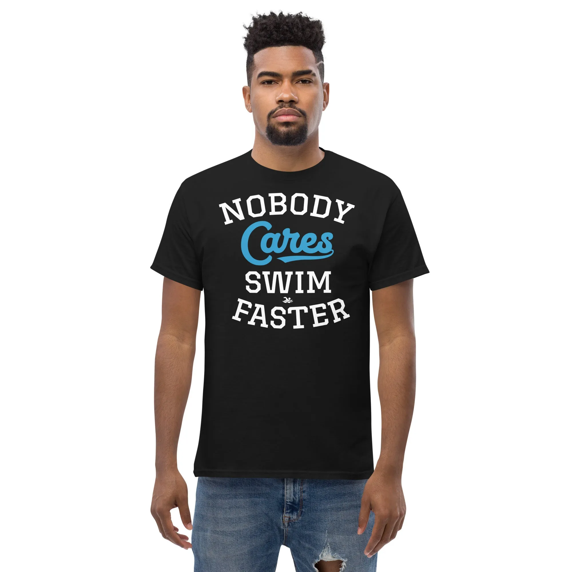 Nobody Cares Swim Faster Premium Men's Tee