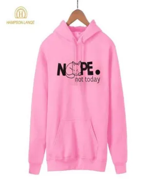 Nope Printed Hoodie For womens