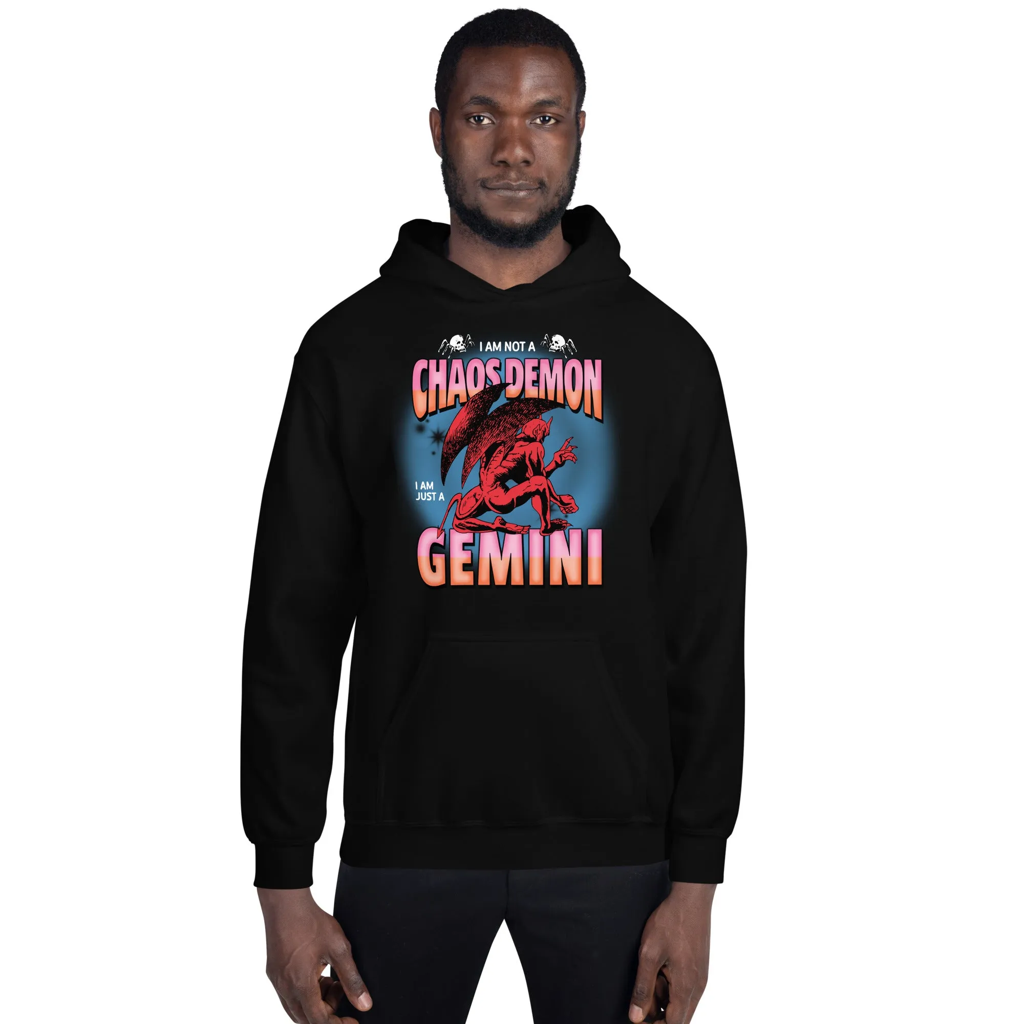 Not A Chaos Demon, Just A Gemini Hoodie - Pink/Blue