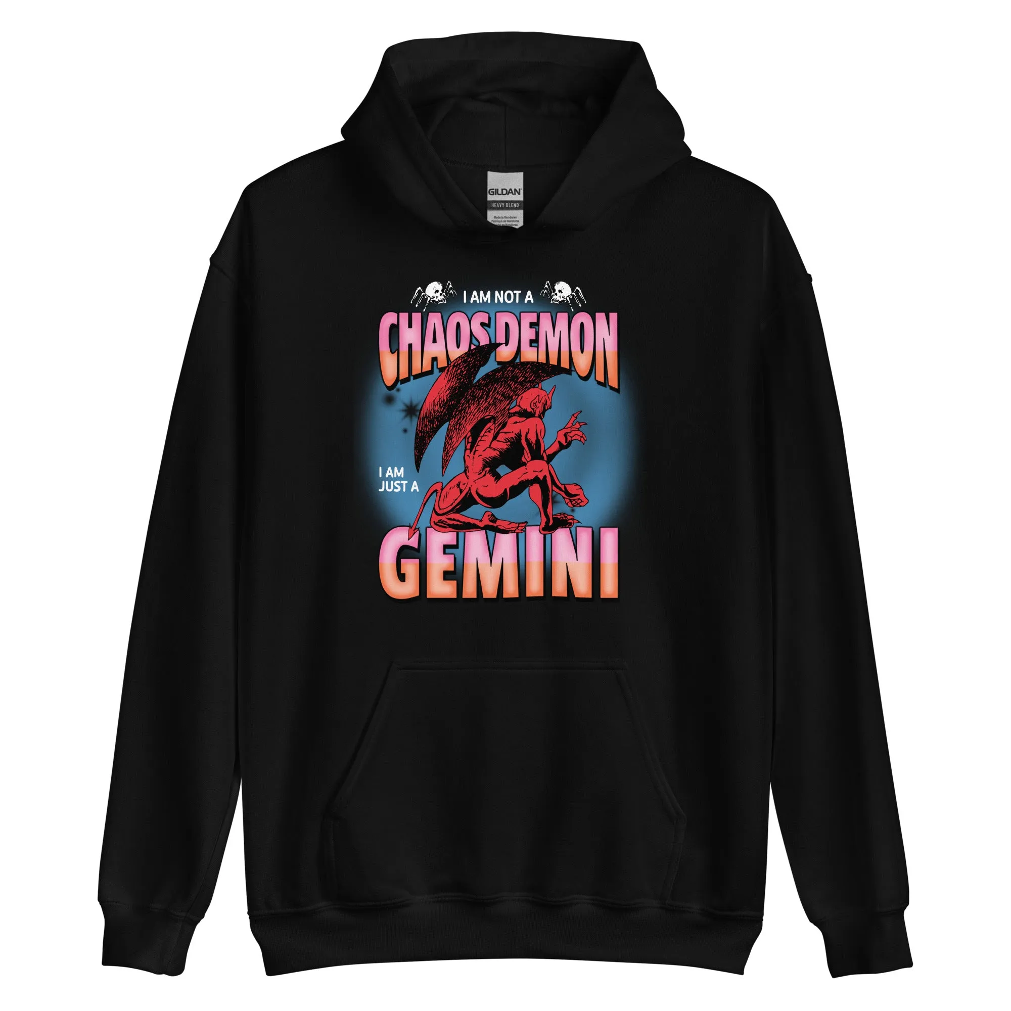 Not A Chaos Demon, Just A Gemini Hoodie - Pink/Blue