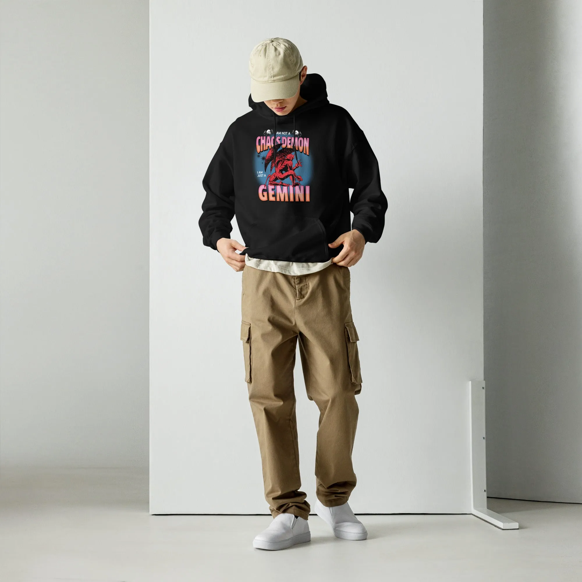 Not A Chaos Demon, Just A Gemini Hoodie - Pink/Blue
