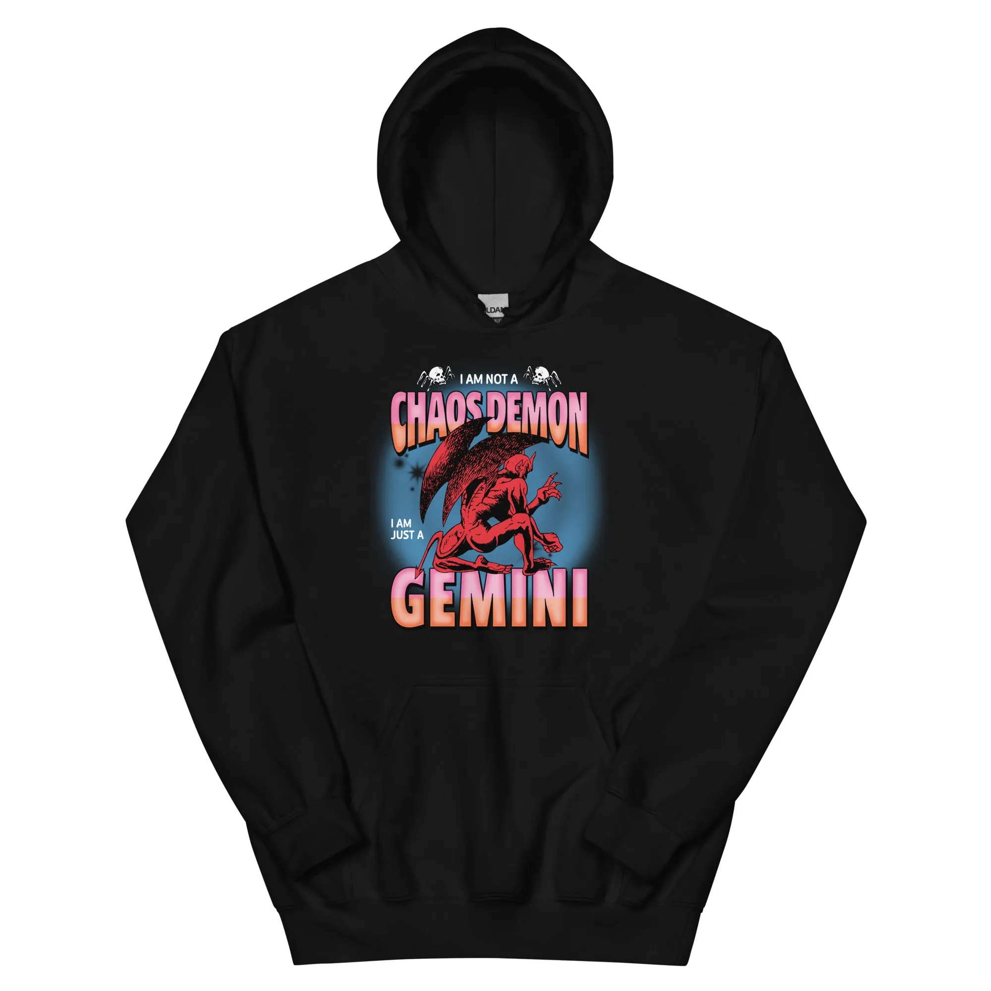 Not A Chaos Demon, Just A Gemini Hoodie - Pink/Blue