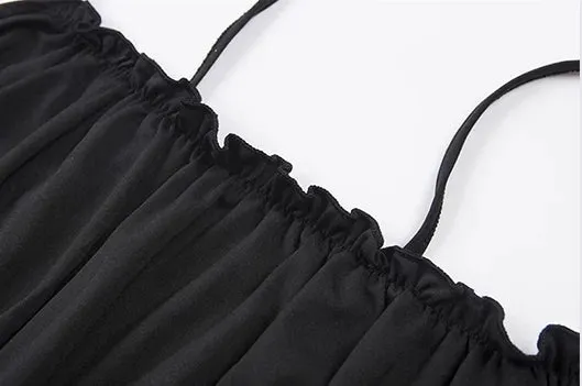 Obsidian Phoenix  Women’s Strapless Pleated Ruffle Tank Top - Slim Fit Summer Camisole