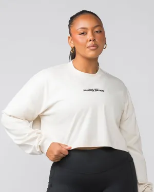 Pace Cropped Long Sleeve Tee - Dew