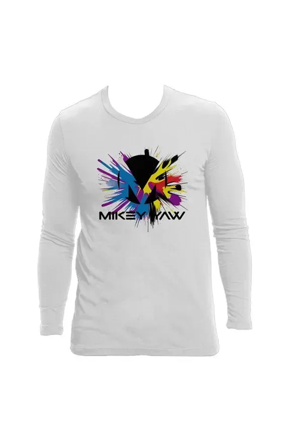 Paint Splatter Monogram Long Sleeve T-Shirt
