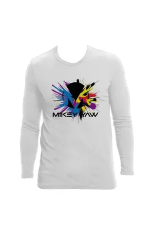 Paint Splatter Monogram Long Sleeve T-Shirt