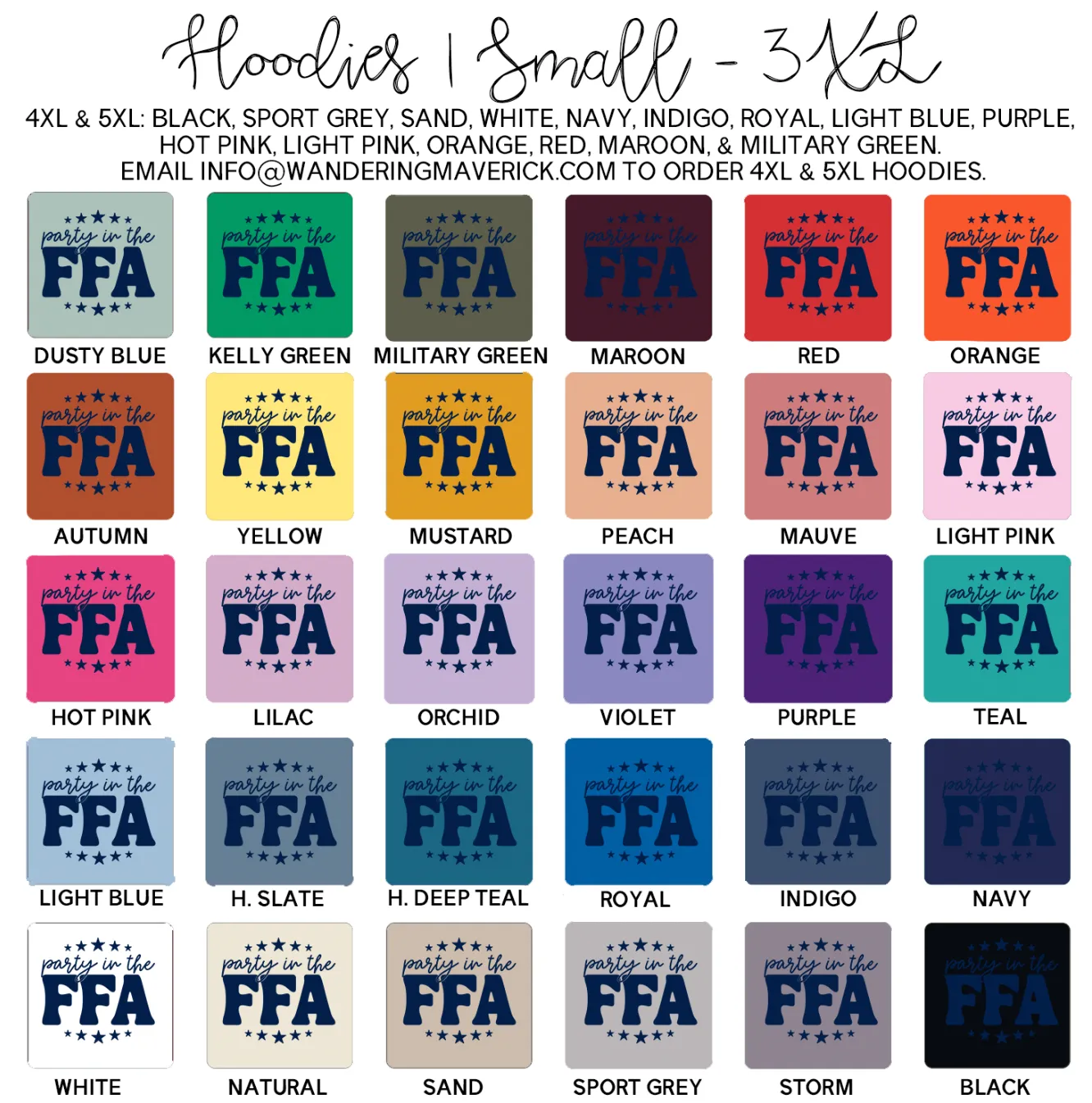 Party in the FFA Hoodie (S-3XL) Unisex - Multiple Colors!