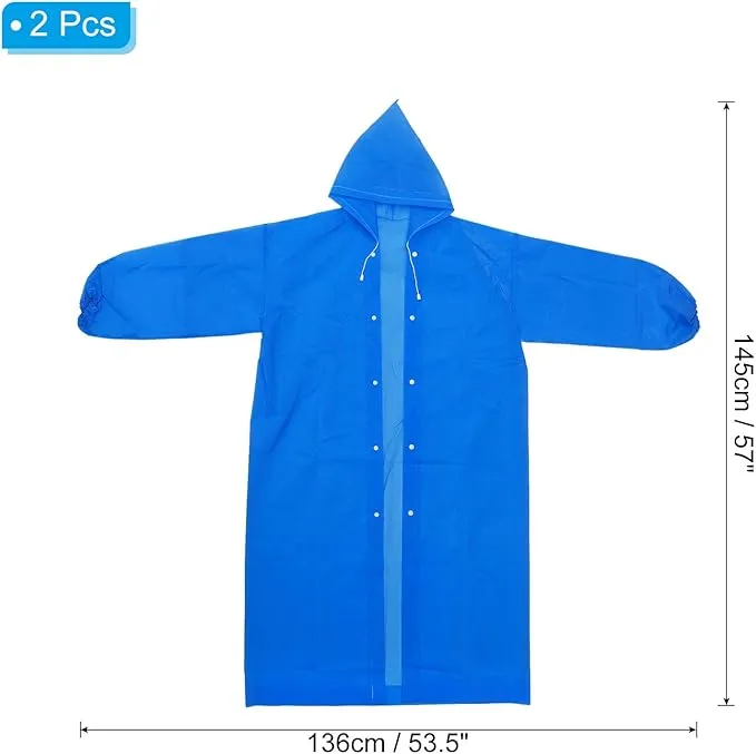 PATIKIL Rain Ponchos, Unisex Survival Raincoats, Reusable Thickened Impermeable Rain Jackets for Hiking Outdoor