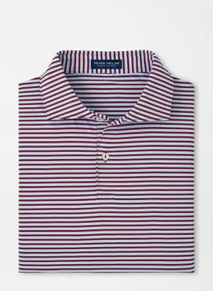 Peter Millar Mens Tailored Fit Sawyer Performance Jersey Polo - Edwin Spread Coll - VERMOUTH