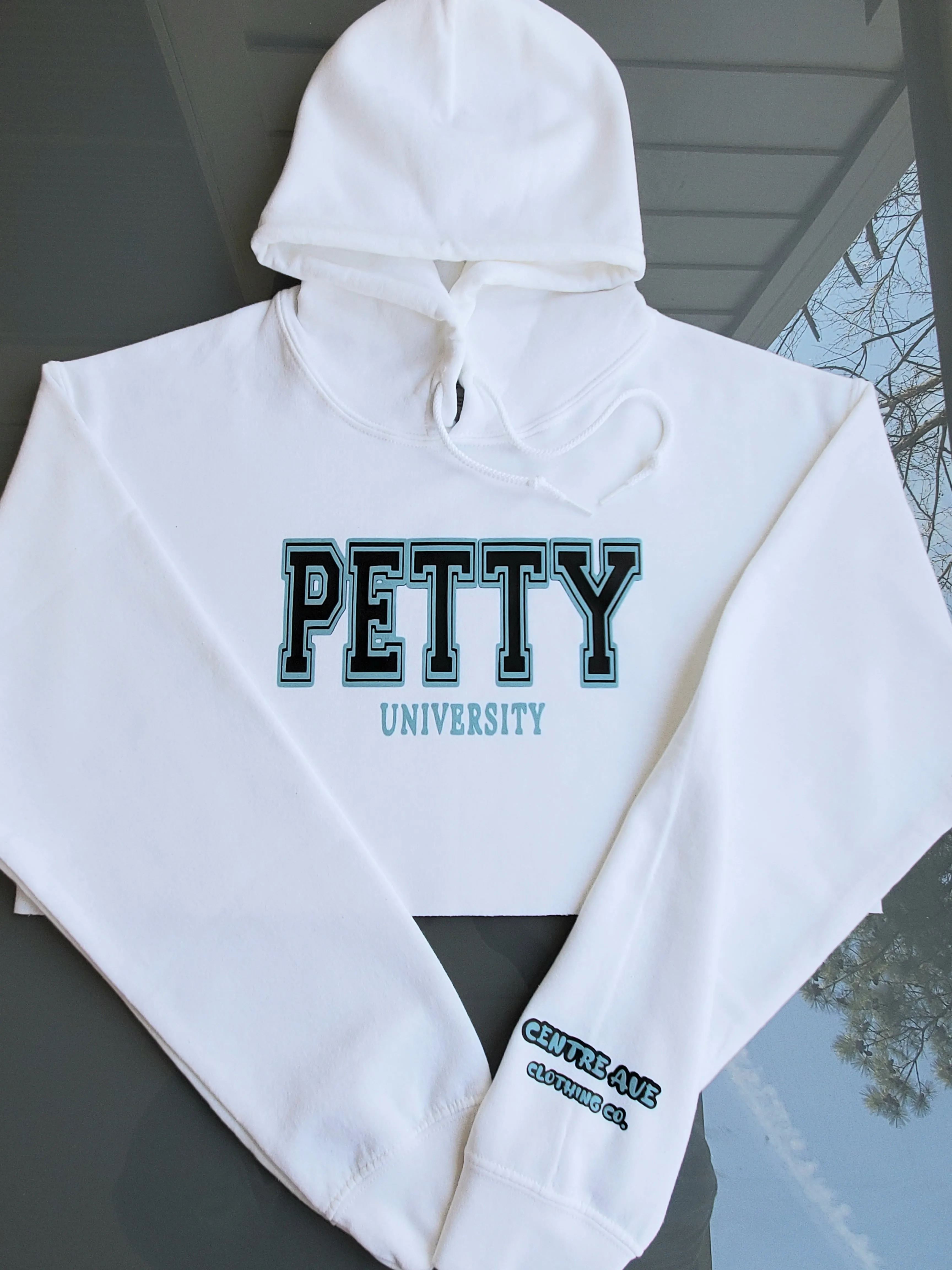 Petty University Cropped Hoodie
