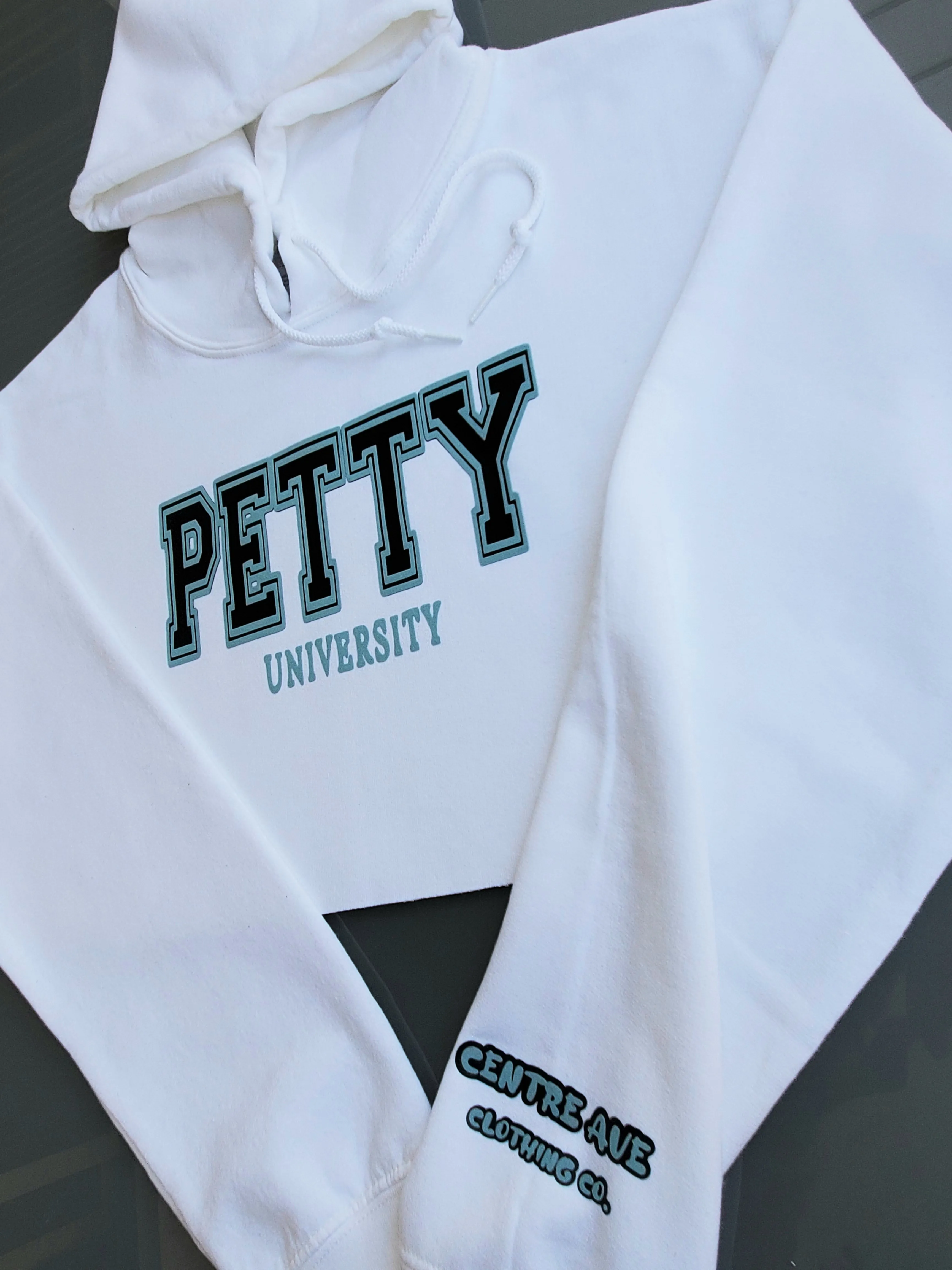 Petty University Cropped Hoodie