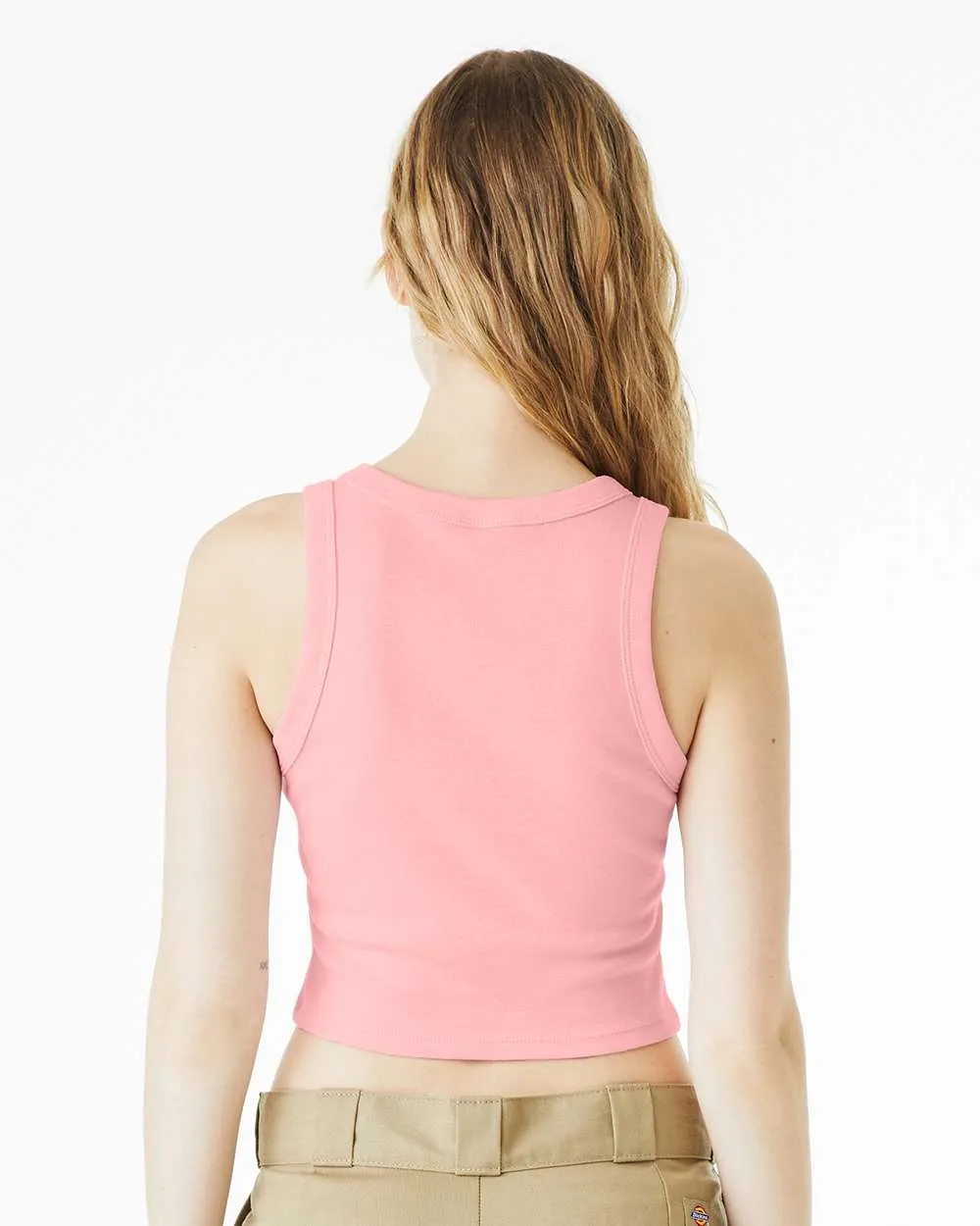 Phi Mu Cropped Tank Top - Women's Micro Rib Racer Crop Tank
