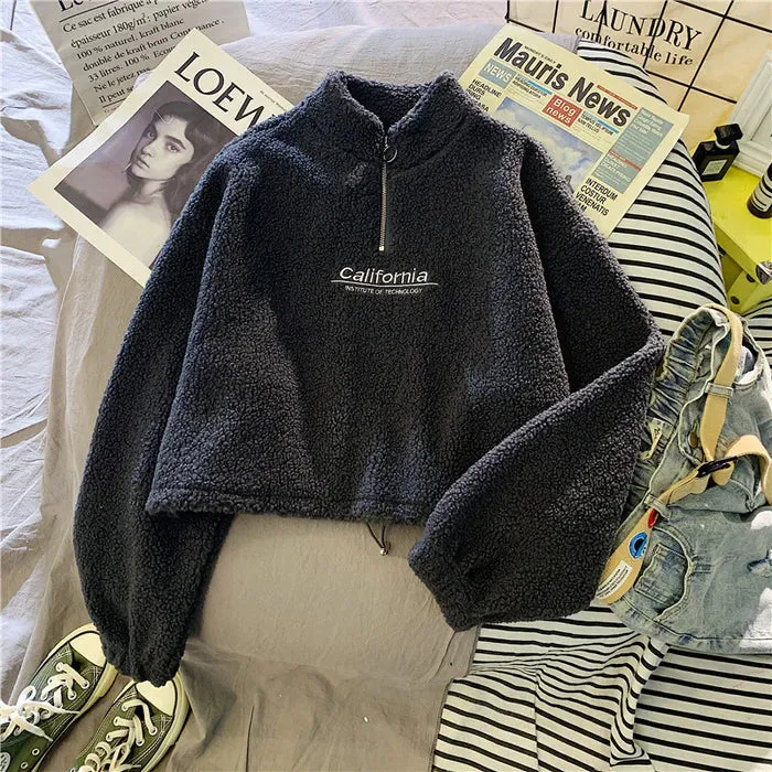 Polly - california cropped plush sweater