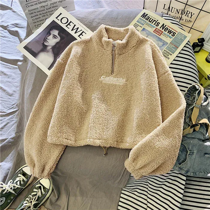 Polly - california cropped plush sweater
