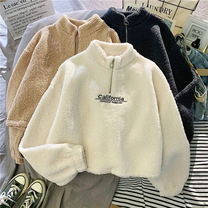 Polly - california cropped plush sweater