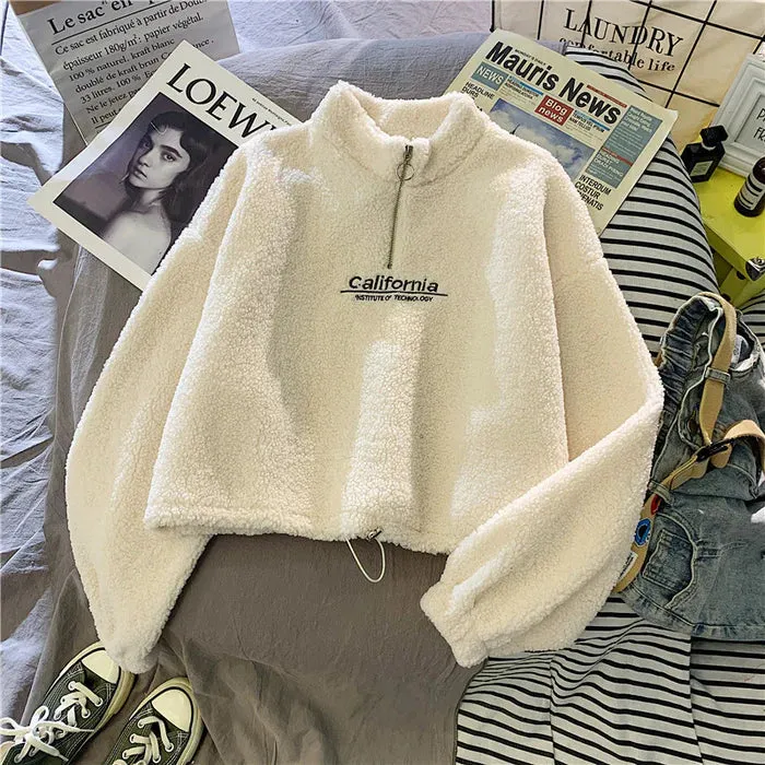 Polly - california cropped plush sweater