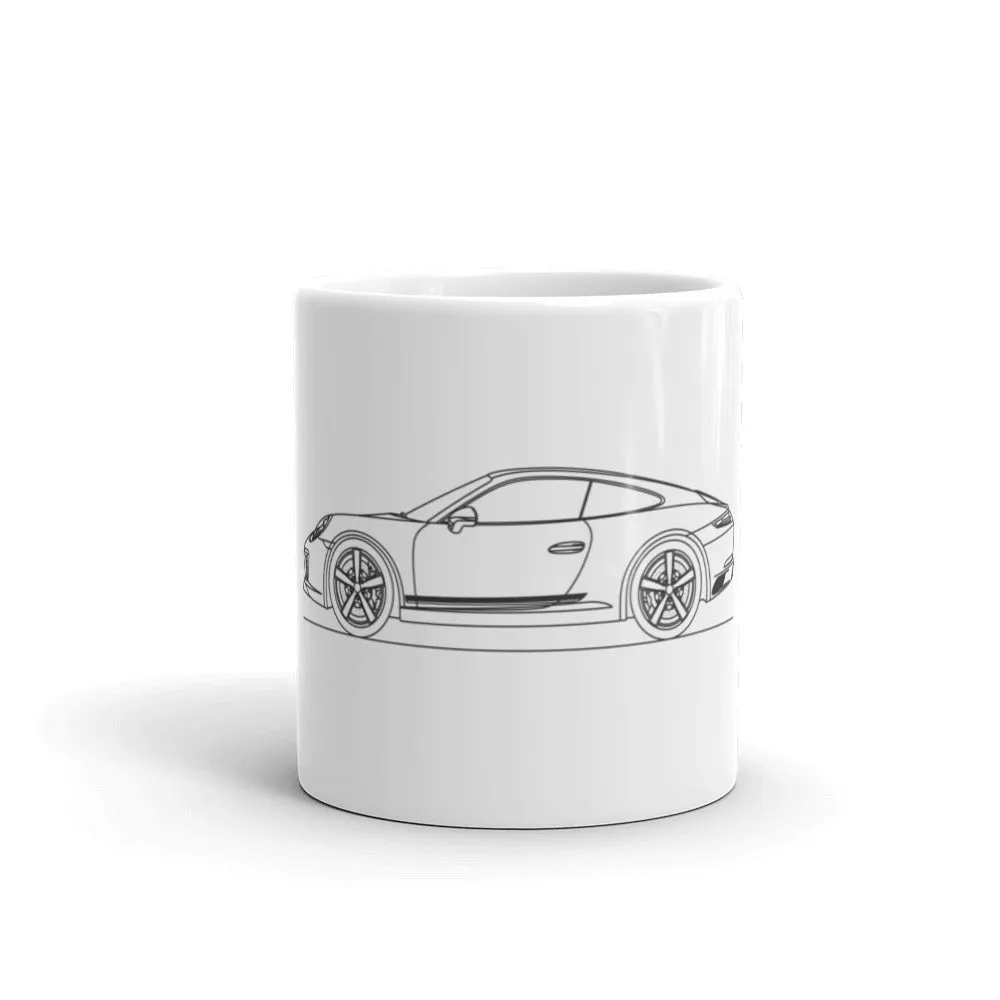 Porsche 911 991.2 Carrera T Outline Mug